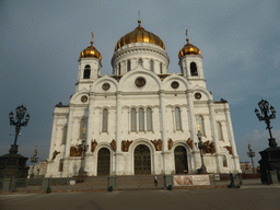 Front of the Cathedral of Christ the Saviour at the Volkhonka street