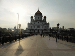Patriarshy bridge over the Moskva river and the southeast side of the Cathedral of Christ the Saviour
