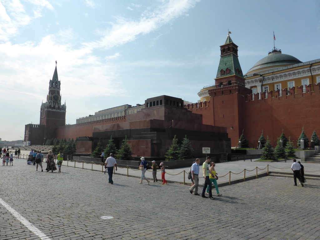 The Red Square with Lenin`s Mausoleum and the Moscow Kremlin