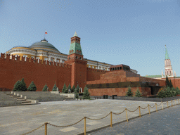 Lenin`s Mausoleum and the Moscow Kremlin at the Red Square