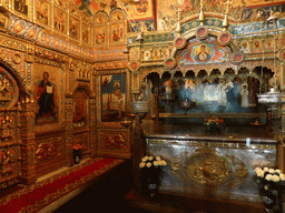 Iconostasis and the Reliquary of St. Basil the Blessed at the Church of St. Basil the Blessed at the Ground Floor of Saint Basil`s Cathedral