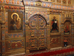 Iconostasis at the Church of St. Basil the Blessed at the Ground Floor of Saint Basil`s Cathedral