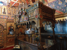 Iconostasis and the Reliquary of St. Basil the Blessed at the Church of St. Basil the Blessed at the Ground Floor of Saint Basil`s Cathedral