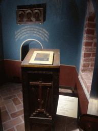 Relief and drawing, with explanation, at the Basement of Saint Basil`s Cathedral