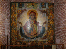 The icon of the Apparation of Our Lady at the Basement of Saint Basil`s Cathedral