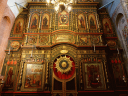 Iconostasis of the Church of the Intercession of the Holy Virgin at the First Floor of Saint Basil`s Cathedral