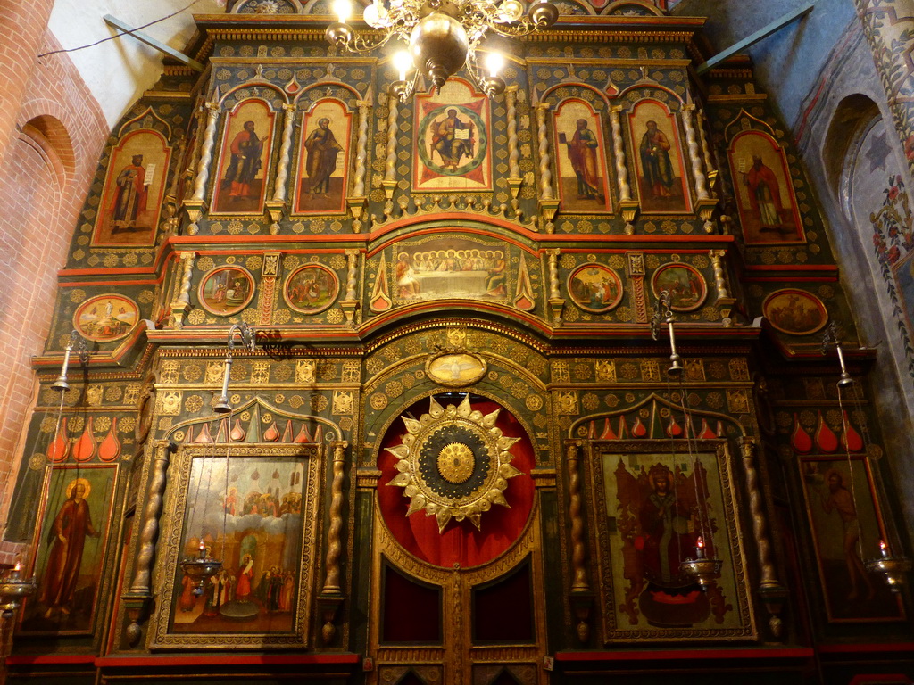 Iconostasis of the Church of the Intercession of the Holy Virgin at the First Floor of Saint Basil`s Cathedral