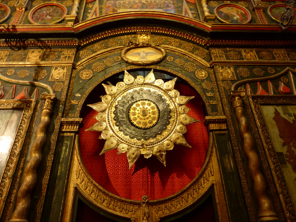 Part of the Iconostasis of the Church of the Intercession of the Holy Virgin at the First Floor of Saint Basil`s Cathedral