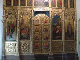 Iconostasis of the Church of the Three Patriarchs of Constantinople at the First Floor of Saint Basil`s Cathedral