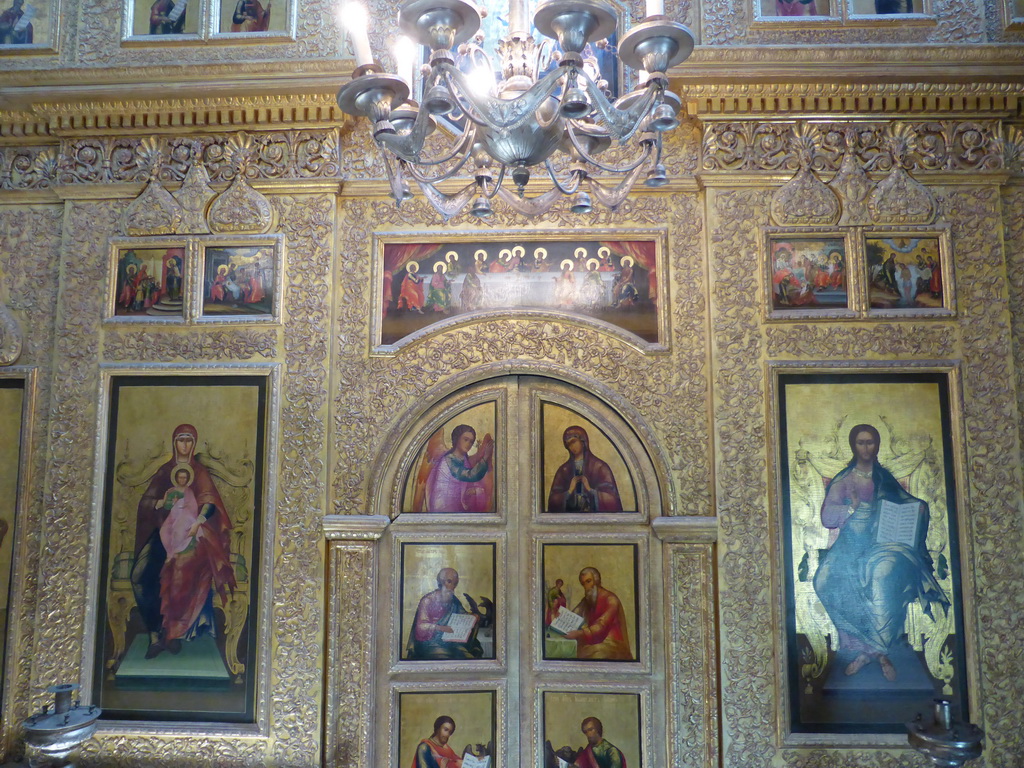 Iconostasis of the Church of St. Nicholas Velikoretsky at the First Floor of Saint Basil`s Cathedral