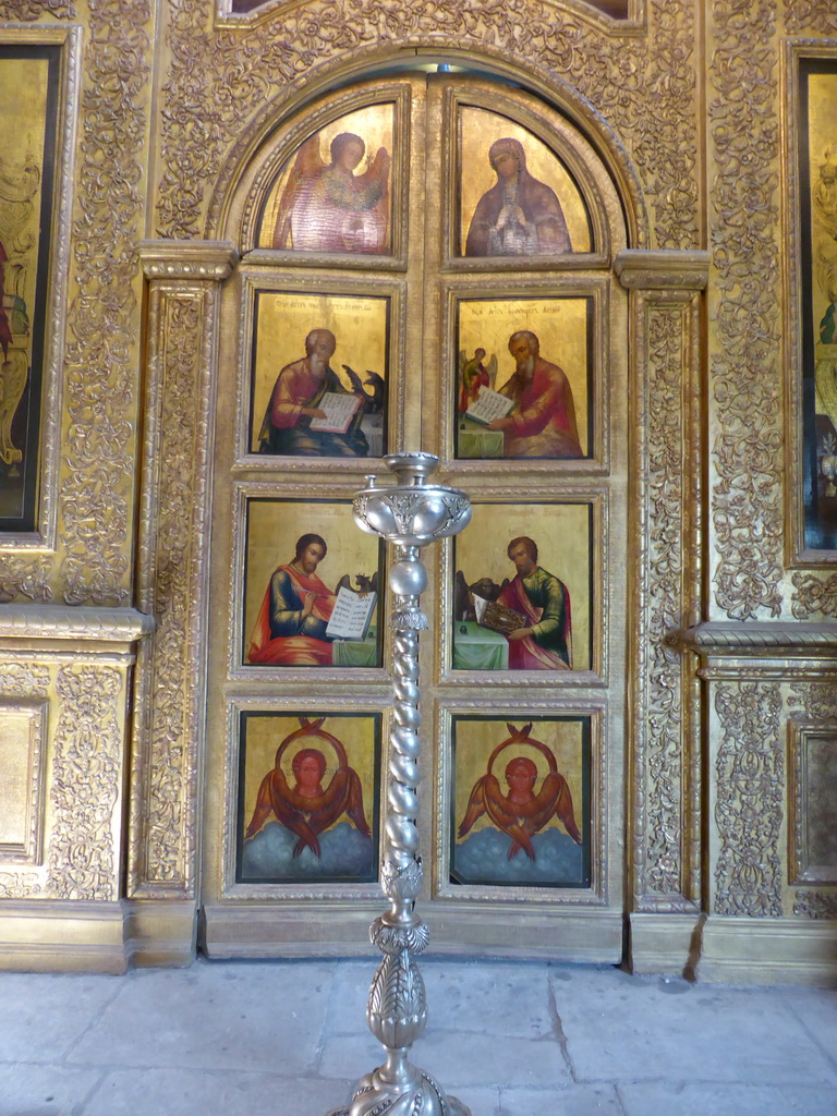Iconostasis of the Church of St. Nicholas Velikoretsky at the First Floor of Saint Basil`s Cathedral