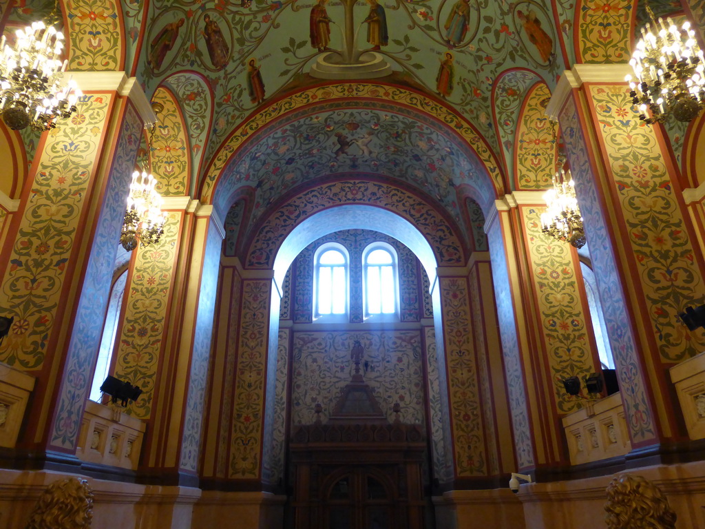 The Front Hall with the genealogic tree of Russian rulers on the ceiling, at the Ground Floor of the State Historical Museum of Russia