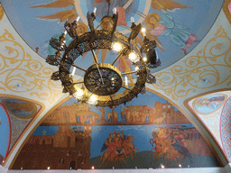Ceiling with chandeleer at Room 10: Home and Foreign Policy, Feudal Partition of Russia, at the First Floor of the State Historical Museum of Russia