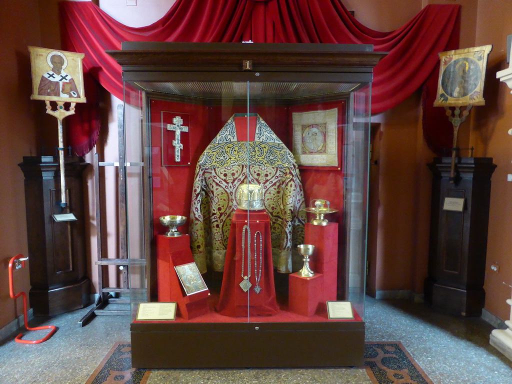 Religious clothing and other items at Room 19: Russian Orthodox Church in the 16th and 17th Centuries, at the First Floor of the State Historical Museum of Russia