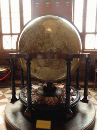 Copper and wood-carved globe made in Holland in the early 1690s by the firm of Willem Blaeu at Room 20: Russian Culture of the 16th and 17th Centuries, at the First Floor of the State Historical Museum of Russia