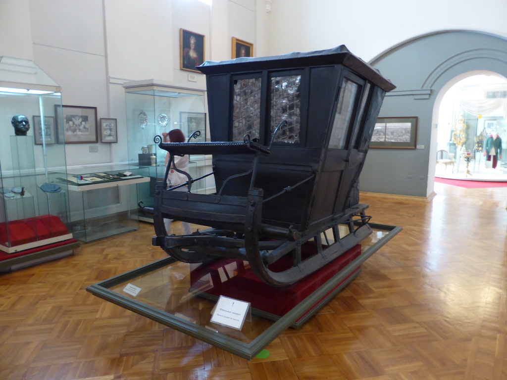Winter carriage of Peter the Great at Room 22: Russia in the Epoch of Peter the Great, at the Second Floor of the State Historical Museum of Russia