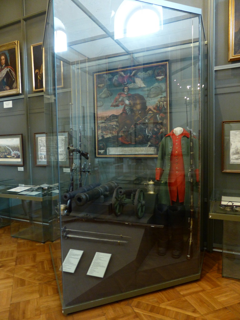 Painting, cannons and clothing of Peter the Great at Room 22: Russia in the Epoch of Peter the Great, at the Second Floor of the State Historical Museum of Russia