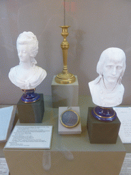 Busts of Queen Marie-Antoinette and General Napoleon Bonaparte at Room 26: Autocracy, Russian Society and French Revolution, Russia under Paul I, at the Second Floor of the State Historical Museum of Russia