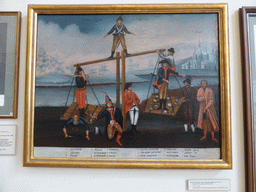Painting `Political Balance of Europe in 1791` at Room 27: Russia in the System of International Relations, Second Half of the 18th Century, at the Second Floor of the State Historical Museum of Russia
