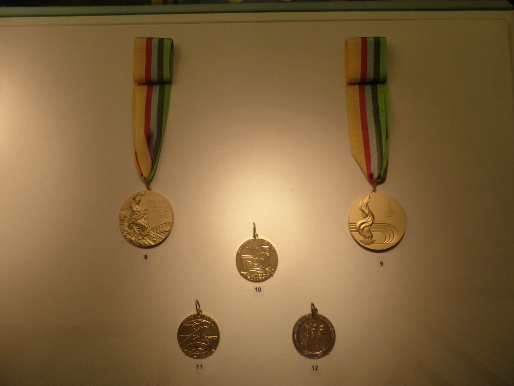 Medals from the 1980 Olympics in Moscow at the Temporary Exhibition at the First Floor of the State Historical Museum of Russia