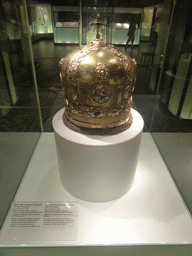 Mitre of Metropolitan Gideon Chetvertinsky, with explanation, at the Temporary Exhibition at the First Floor of the State Historical Museum of Russia