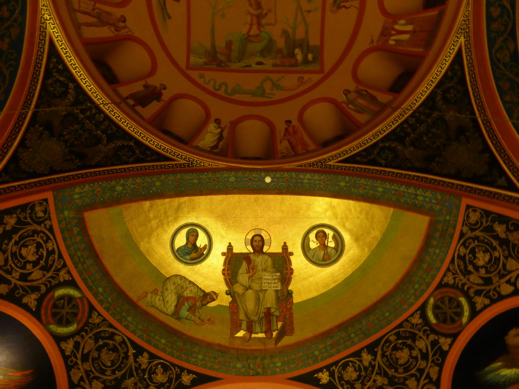 Frescoes at the ceiling of the Room of the Temporary Exhibition at the First Floor of the State Historical Museum of Russia