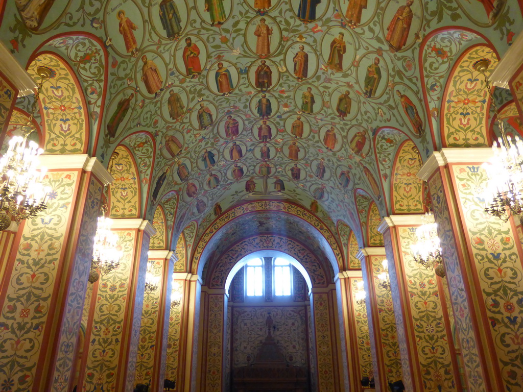 The Front Hall with the genealogic tree of Russian rulers on the ceiling, at the Ground Floor of the State Historical Museum of Russia