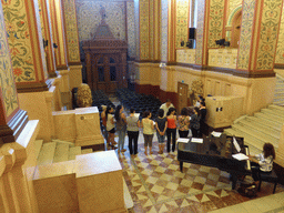 Pianist and choir at the Front Hall at the Ground Floor of the State Historical Museum of Russia