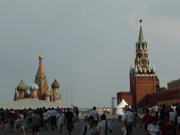 The Red Square with Saint Basil`s Cathedral and the Moscow Kremlin