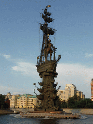 The Peter the Great Statue in the Moskva River, viewed from the tour boat