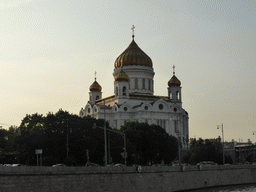 The Cathedral of Christ the Saviour and the Moskva river, viewed from the tour boat