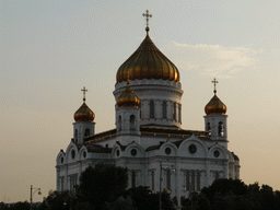 The Cathedral of Christ the Saviour, viewed from the tour boat on the Moskva river