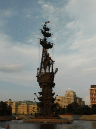 The Peter the Great Statue in the Moskva river, viewed from the tour boat