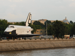Buran Space Shuttle at Gorky Park and the Moskva river, viewed from the tour boat