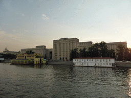 The Main Command of the Ground Forces of the Russian Federation building and the Moskva river, viewed from the tour boat