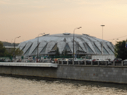 The Druzhba Multipurpose Arena and the Moskva river, viewed from the tour boat