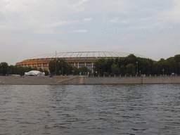 The Luzhniki Stadium and the Moskva river, viewed from the tour boat