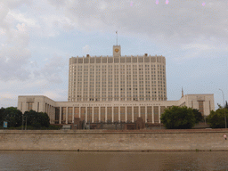 The Government building of the Russian Federation, viewed from the tour boat on the Moskva river