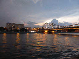 The Krymsky Bridge over the Moskva river, at sunset