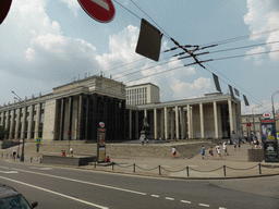 Front of the Russian State Library at the Mokhovaya street, with the statue of Vladimir Lenin