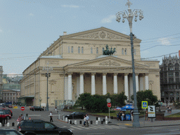 Front of the Bolshoi Theatre at Theatre Square, viewed from the sightseeing bus