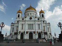 Front of the Cathedral of Christ the Saviour at the Volkhonka street