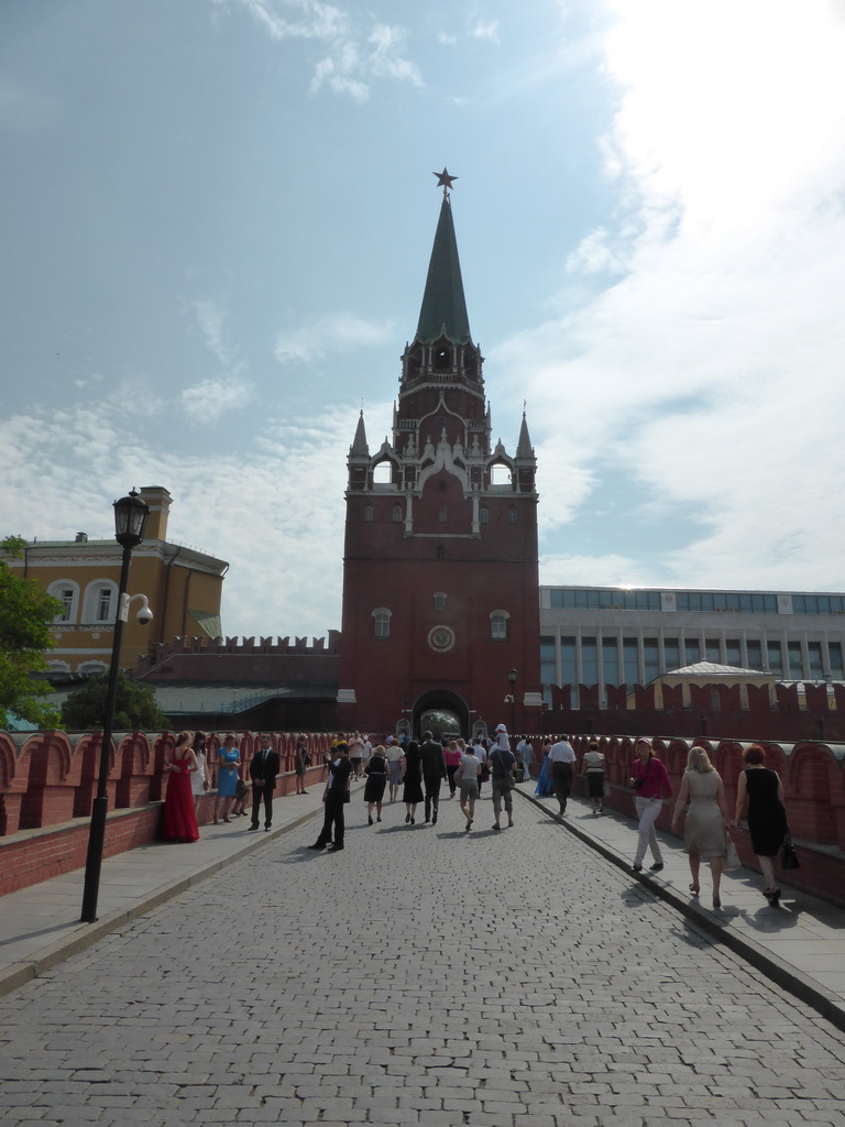 Trinity Bridge and Trinity Tower at the Moscow Kremlin