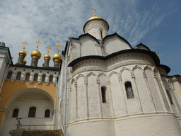 The east side of the Terem Churches and the Church of the Deposition of the Robe at Cathedral Square at the Moscow Kremlin