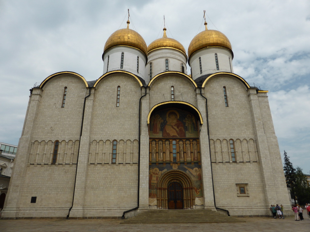 South side of the Cathedral of the Dormition at Cathedral Square at the Moscow Kremlin