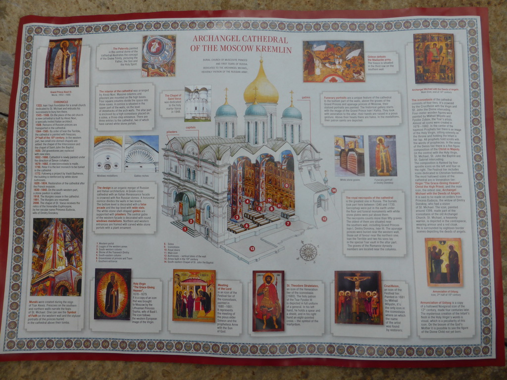 Information on the Cathedral of the Archangel Michael at the Moscow Kremlin