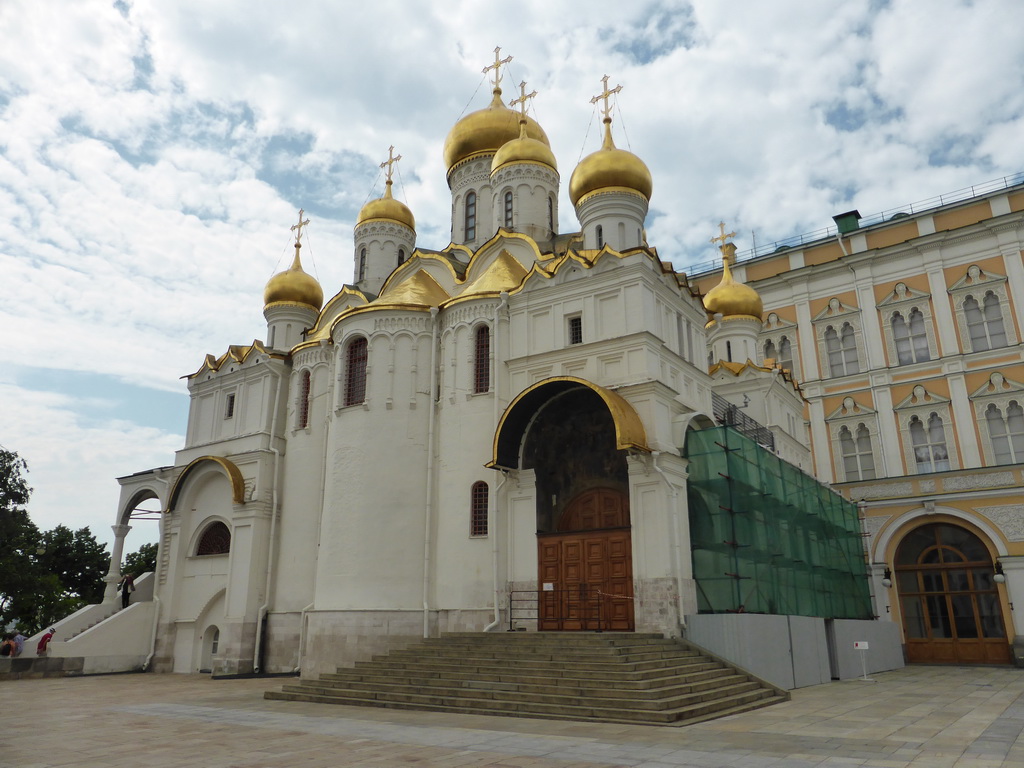 Northeast side of the Cathedral of the Annunciation at Cathedral Square at the Moscow Kremlin