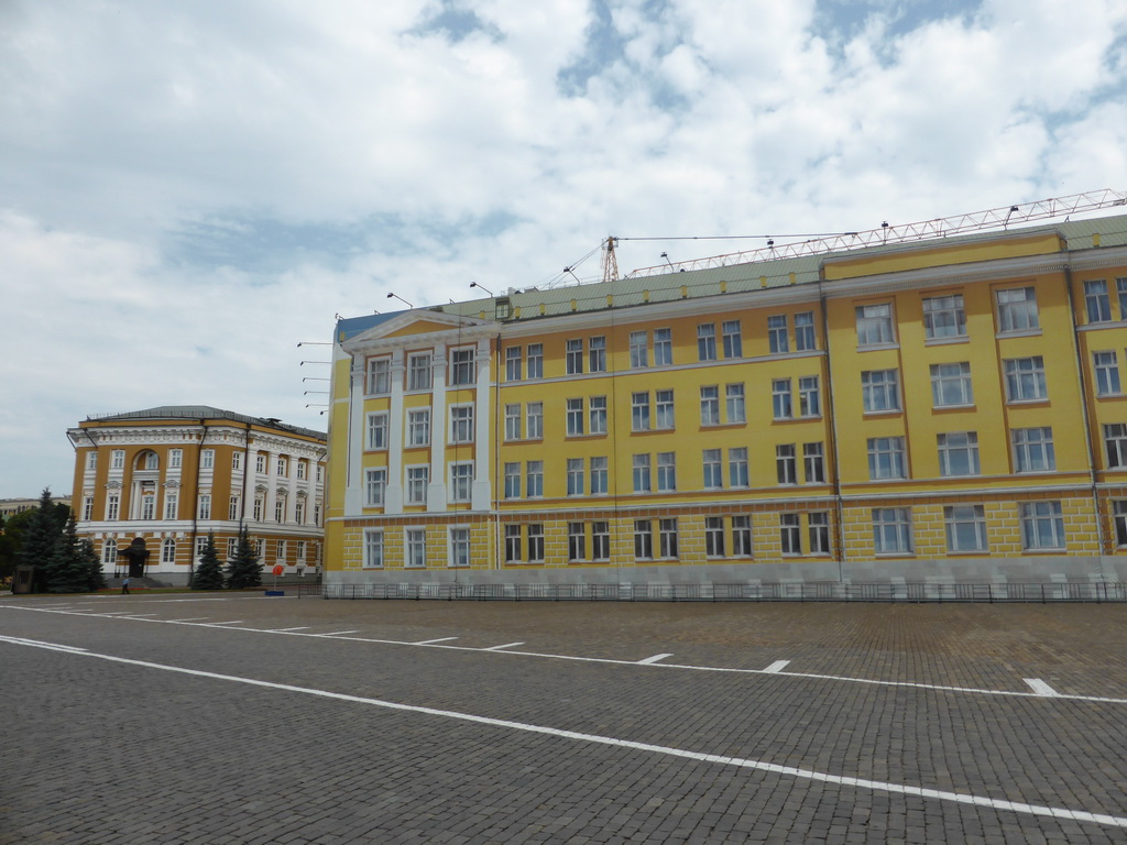 Ivanovskaya Square at the Moscow Kremlin, with the Presidential Administration Building and the Senate Palace