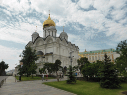 Northeast side of the Cathedral of the Archangel Michael and the Grand Kremlin Palace at the Moscow Kremlin