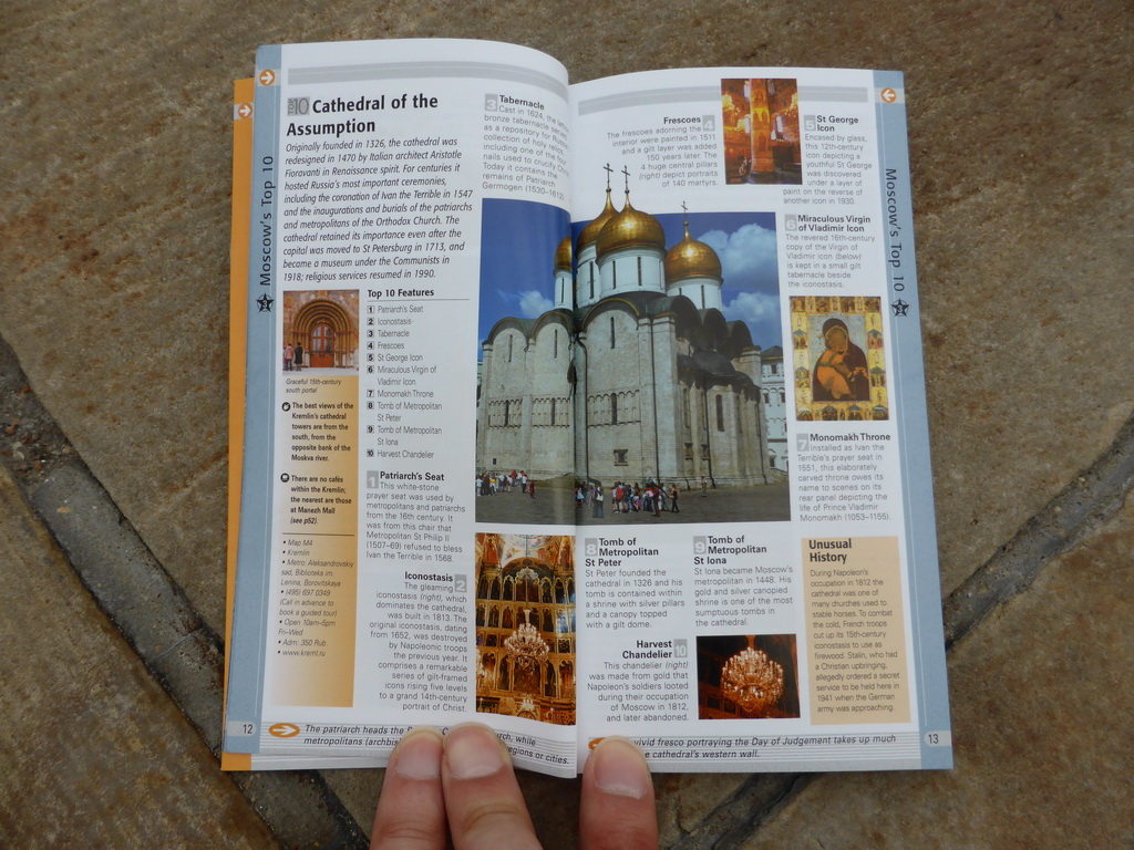 Information on the Cathedral of the Dormition at the Moscow Kremlin in the DK Eyewitness Top 10 Travel Guide Moscow